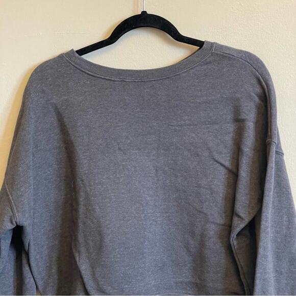 Disney Princess M charcoal gray sweatshirt crewneckline long sleeve spell out - Picture 6 of 7